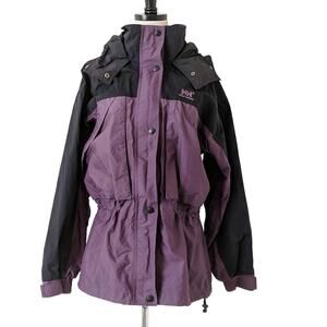 Helly Hansen Vintage 90s Y2K Womens Snow Coat Purple Black Medium Ski Jacket M